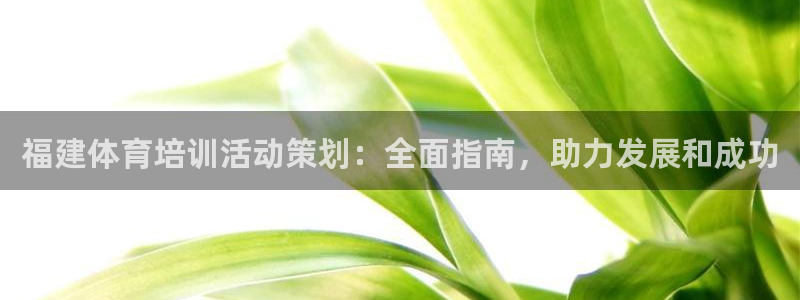 焦点娱乐官网下载苹果手机版：福建体育培训活动策划：全